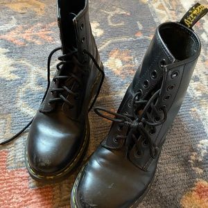 Black leather doc martens